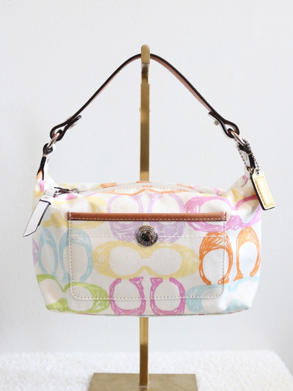Y2K Coach Hampton Pastel Scribble Mini Pochette